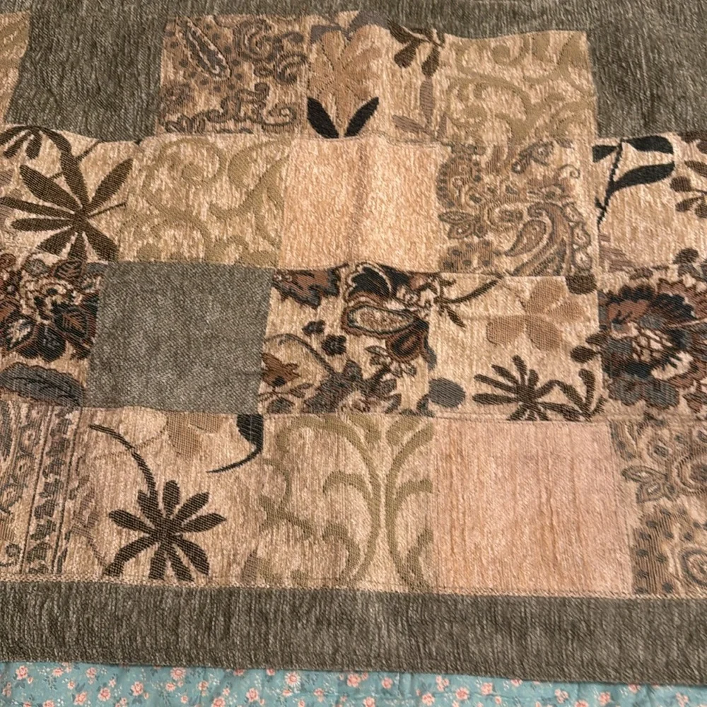 Croft & Barrow Patchwork Door Mat - Green, Beige, Black